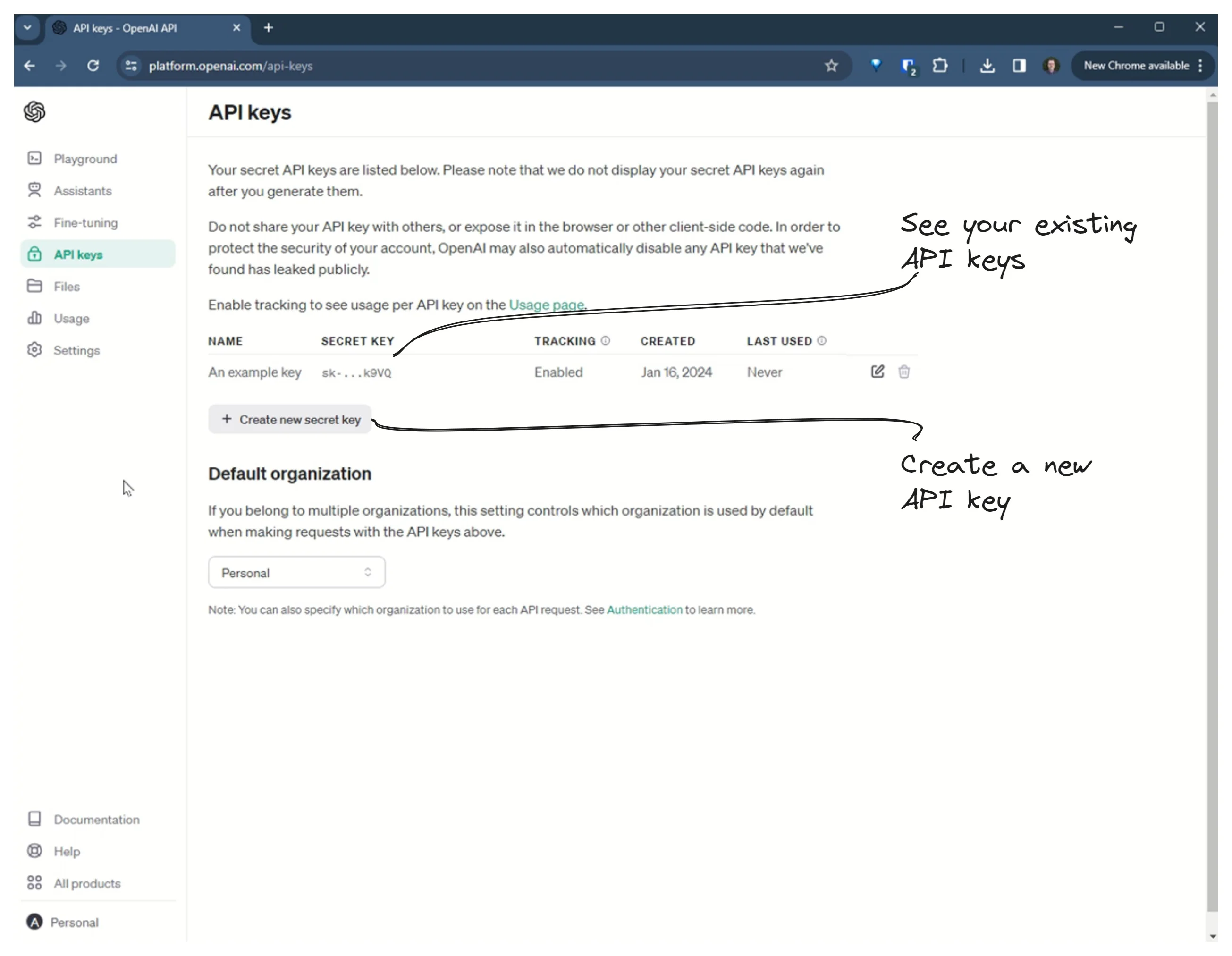 Getting an OpenAI API key